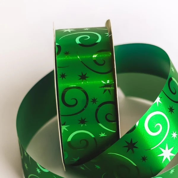 LISTON 9 SPYROS MET. VERDE COLOR-S 40M. ROLLO